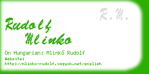 rudolf mlinko business card