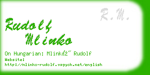 rudolf mlinko business card